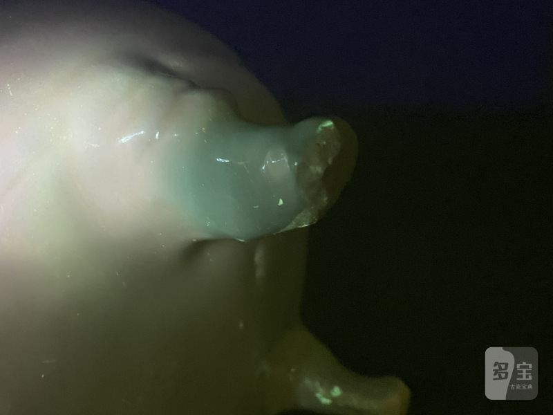 明 耀州窑月白釉狮腿三足炉 - 图12